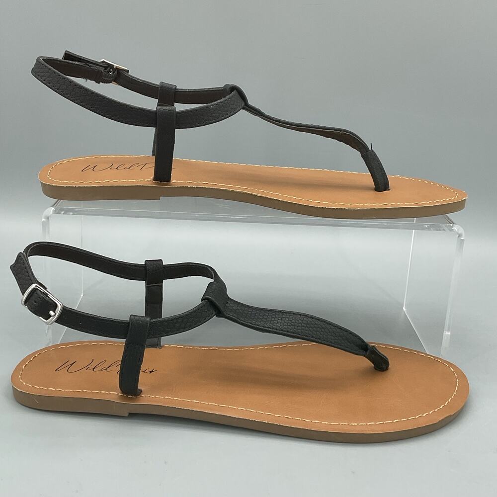 NEW Wild Pair Women’s Krisleyy Thong Sandals Black Size 9M